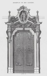 Døråbning i Rio Janeiro (gravering) af English School