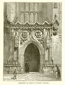 Døråbningen til Kings College Chapel af English School