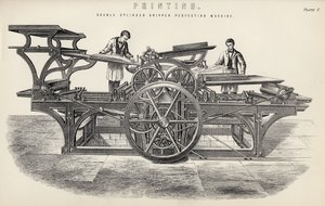 Dobbeltcylindret griber-perfektioneringsmaskine, fra The National Encyclopaedia, udgivet af William Mackenzie, London, slutningen af det 19. århundrede af English School