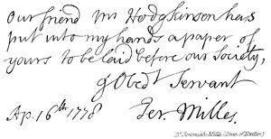 Dr. Jeremiah Mills, (dekan af Exeter) af English School