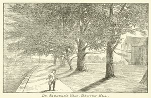 Dr. Johnsons gåtur, Denton Hall (gravering) af English School