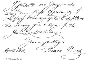 Dr Thomas Birch af English School