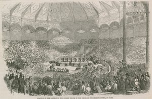 Trækning af lotteriet af den gyldne barre i cirkus på Champs Elysees, Paris, Frankrig af English School