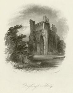 Dryburgh Abbey af English School