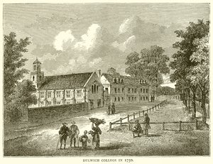 Dulwich College i 1750 af English School