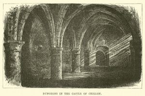 Fangehuller i Chillon-slottet af English School