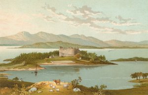 Dunstaffnage Castle og Loch Etive af English School
