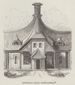 Dunstall Hall Gate-Lodge (gravering) af English School