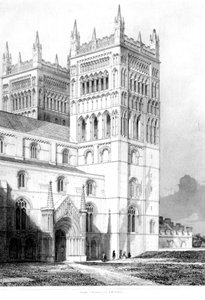 Durham Cathedral, 1843 af English School