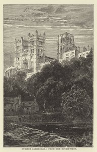 Durham Cathedral, fra sydvest af English School