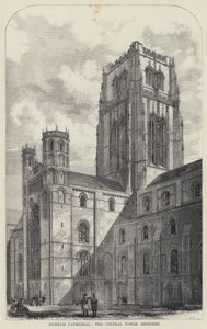 Durham Cathedral, Central Tower Restored (gravering) af English School