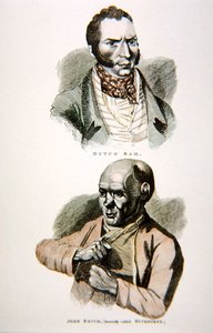 Hollandske Sam og John Smith, fra et tryk udgivet i 1812 (farve litho) af English School