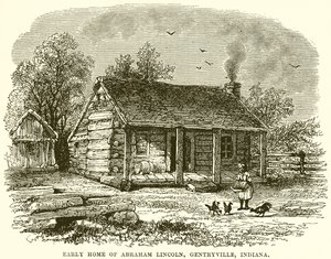 Tidlig hjemsted for Abraham Lincoln, Gentryville, Indiana af English School