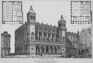 Edinburgh Public Library Competition (gravering) af English School