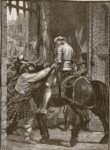 Edinburgh efter Flodden, illustration fra Cassells Illustrated History of England (sepia foto) af English School