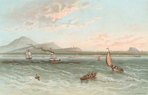 Edinburgh fra Firth of Forth af English School