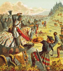 Edward I angriber Skotland af English School