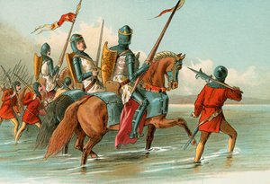 Edward, den sorte prins, krydser Somme af English School