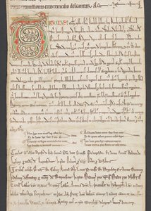 Egerton MS 2849, Membran III, ca. 1225-30 (pergament) af English School