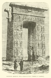 Egyptisk buegang med hieroglyffer, Karnak-templet af English School