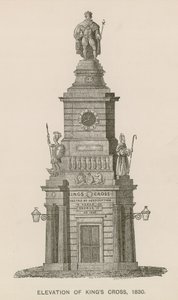 Elevation of Kings Cross, London, 1830 af English School
