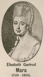 Elisabeth Gertrud Mara (gravure) af English School