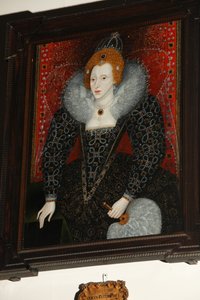 Elizabeth I (1533-1603), ca. 1590 (olie på panel) af English School