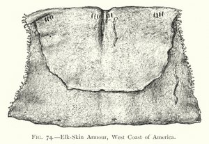 Elk-Skin Armour, Amerikas vestkyst (litho) af English School