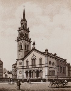 Elmwood Church (litho) af English School