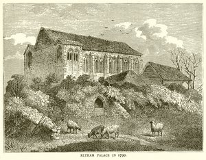 Eltham Palace i 1790 af English School