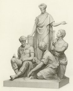 Engineering, Albert Memorial, Hyde Park, London (gravering) af English School