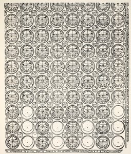 Graveret almanak, 1591 (Bagford kopi) af English School