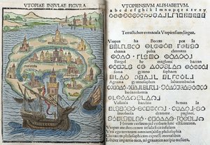 Gravering fra "Utopia" af Thomas More af English School
