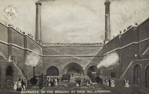 Eingang der Eisenbahn bei Edge Hill, Liverpool