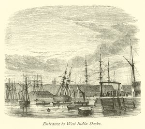 Entrance to West India Docks  af English School