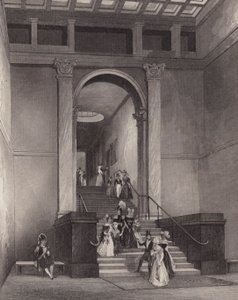 Indgang til National Gallery, London (gravering) af English School