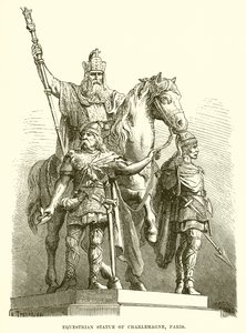 Rytterstatue af Karl den Store, Paris af English School