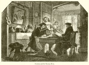 Erasmus og Sir Thomas More af English School