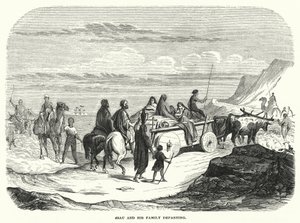 Esau og hans familie afgår (gravering) af English School