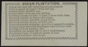 Escort-kort med titlen Cigar Flirtation af English School