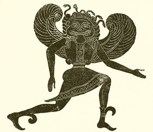 Etruskisk Gorgon. (Campana Museum) af English School