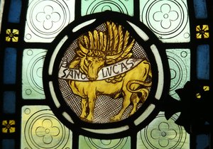 Evangelist-emblem: St. Lukas af English School