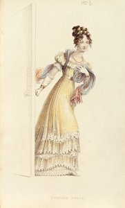 Aftenkjole, modetallerken fra Ackermanns Kunstdepot af English School
