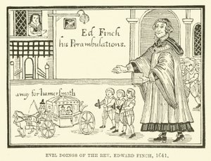 Pastor Edward Finchs onde gerninger, 1641 af English School