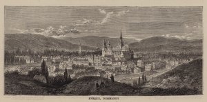 Evreux, Normandiet (gravering) af English School