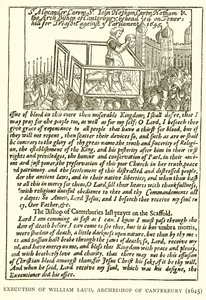 Henrettelse af William Laud, ærkebiskop af Canterbury (1645) af English School