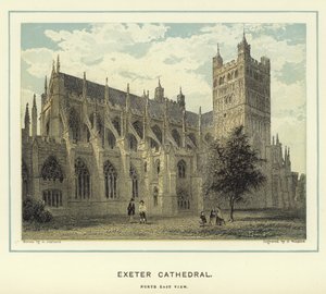 Exeter Cathedral, udsigt mod nordøst af English School
