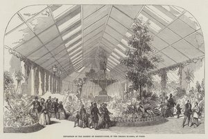 Udstilling af Society of Horticulture, i Champs Elysees, i Paris af English School