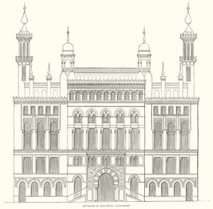 Yderside af Royal Panopticon (gravering) af English School