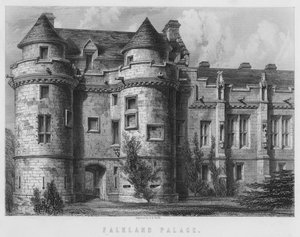 Falkland Palace (gravering) af English School